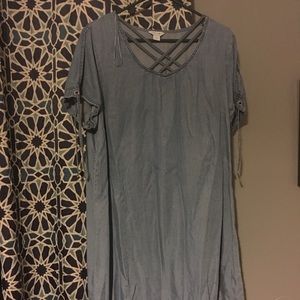 Two Deniya dresses: gray and blue
